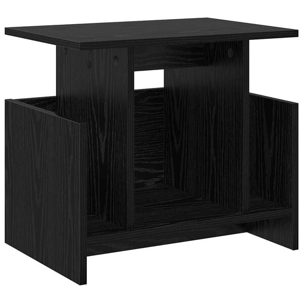vidaXL TV Stand Black Oak 50 x 35 x 45 cm Engineered Wood