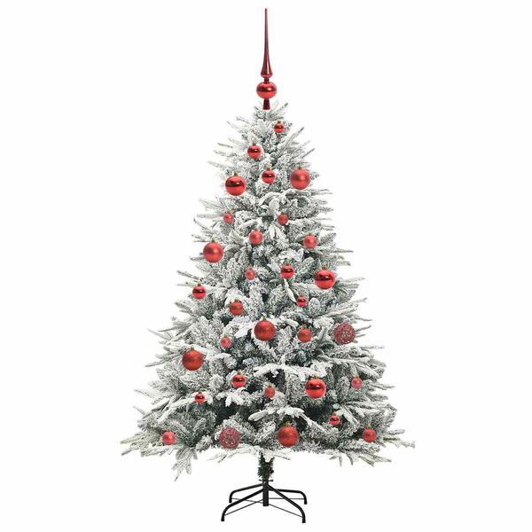 vidaXL Artificial Pre-lit Christmas Tree with Ball Set Green 150 cm