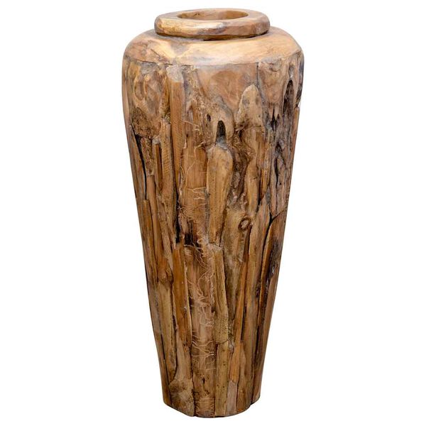 vidaXL Decoration Vase 40x100 cm Solid Teak Wood