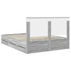 vidaXL Bed Frame with Drawer Grey Sonoma 150 x 200 cm Engineer Wood