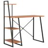vidaXL Desk with Shelving Unit Black and Brown 102x50x117 cm