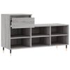 vidaXL Shoe Cabinet Grey Sonoma 102x36x60 cm Engineered Wood