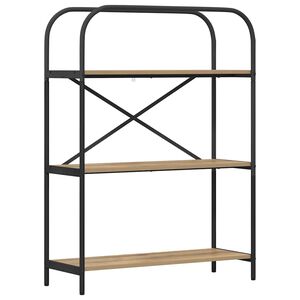 vidaXL Bookshelf 3-Tier 80 x 30 x 109 cm Engineered wood Artisan Oak