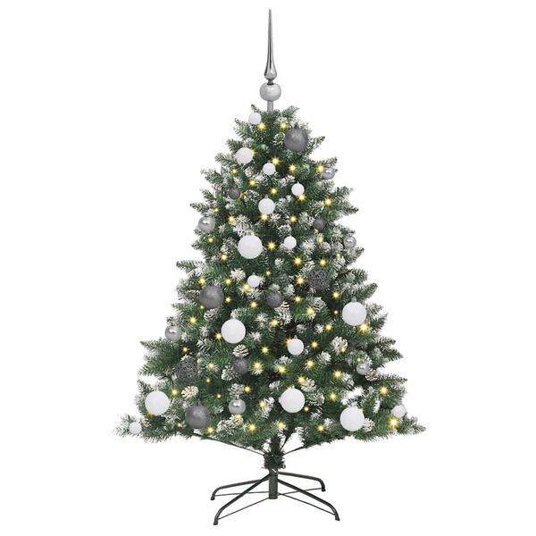 vidaXL Artificial Christmas Tree with 150 LEDs with Stand Green 120 cm