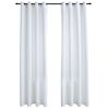 vidaXL Blackout Curtains with Metal Rings 2 pcs Off White 140x175 cm
