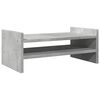 vidaXL Monitor Stand Concrete Grey 50x27x20 cm Engineered Wood
