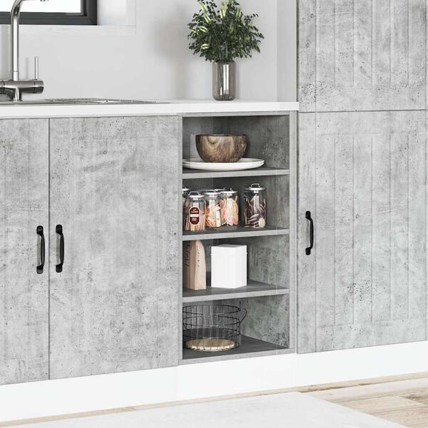 vidaXL Bottom Cabinet Riga Concrete Grey 40x44.5x81.5 cm Engineered Wood