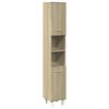 vidaXL Bathroom Cabinet Sonoma Oak 30,5x30x179 cm Engineered Wood