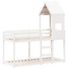 vidaXL Bunk Bed without Mattress White 75x190 cm Small Single Solid Wood Pine