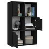 vidaXL Bookshelf Black 60x27.5x88 cm Engineered Wood