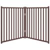 vidaXL Dog Gate Foldable 2 Panels Brown Oak 160 cm Solid Wood Fir
