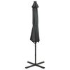 vidaXL Cantilever Garden Parasol with Pole and LED Lights Anthracite 300 cm