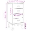 vidaXL Bedside Cabinet OLDEN Brown Solid Wood Pine