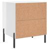 vidaXL Bedside Cabinets 2 pcs High Gloss White 40x35x47.5 cm Engineered Wood