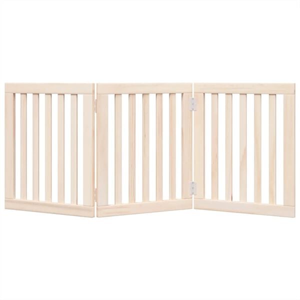vidaXL Dog Gate Foldable 3 Panels 150 cm Poplar Wood