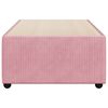 vidaXL Bed Frame without Mattress Pink 90x200 cm Velvet