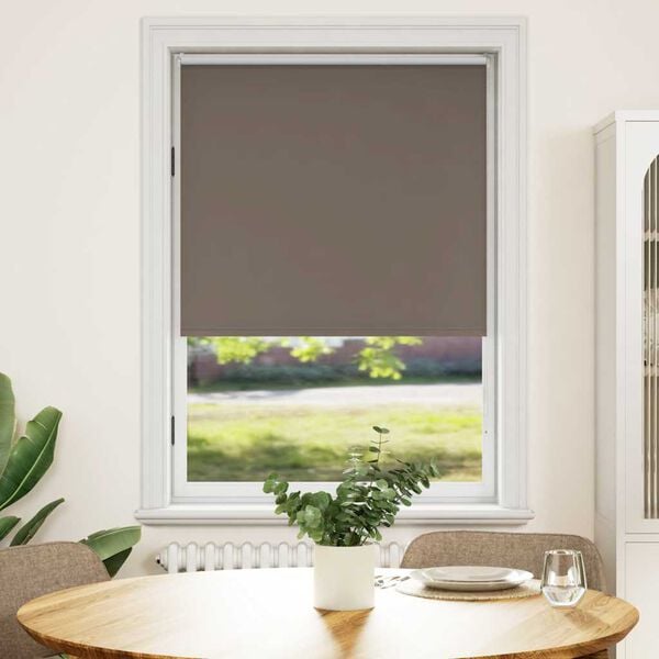 vidaXL Roller blind blackout 124.4x175 cm Fabric Width 120 cm coffee