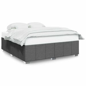 vidaXL Bed Frame without Mattress Dark Grey Super King Fabric