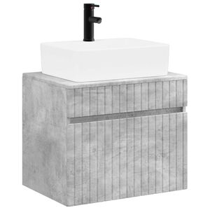 vidaXL Bathroom Furniture Set Concrete Grey Engineered Wood