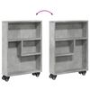 vidaXL Narrow Storage Trolley Concrete Grey 48x13x68 cm Engineered Wood