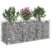 vidaXL Gabion Raised Bed Silver 150 x 50 x 60 cm Galvanised Steel
