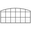 vidaXL Wall Mirror Black 100x50 cm Arch Iron