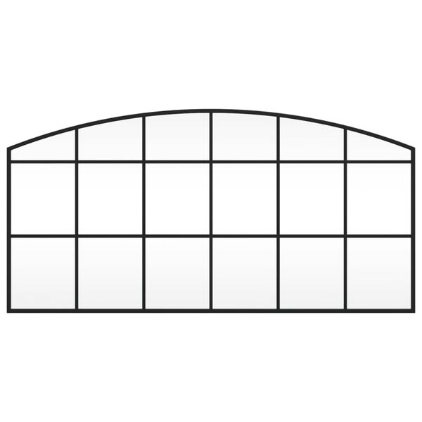 vidaXL Wall Mirror Black 100x50 cm Arch Iron