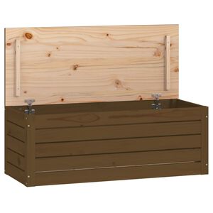vidaXL Storage Box Honey Brown 89x36,5x33 cm Solid Wood Pine