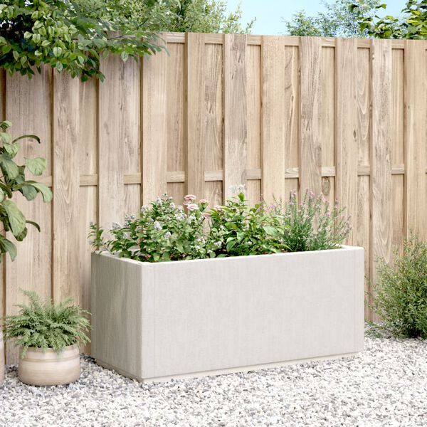 vidaXL Garden Planter White 80x36x35 cm PP