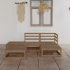 vidaXL 5 Piece Garden Lounge Set Honey Brown Solid Pinewood