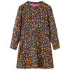 vidaXL Kids'Dress with Long Sleeves Navy 128