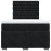vidaXL Box Spring Bed with Mattress Black 120x190 cm Small Double Velvet