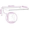 vidaXL Manual Retractable Awning Red 3.5 x 2 m