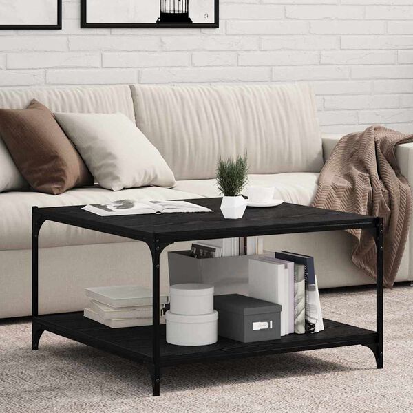 vidaXL Bookshelf Board 4 pcs Black 80 x 40 x 1.5 cm Engineered Wood