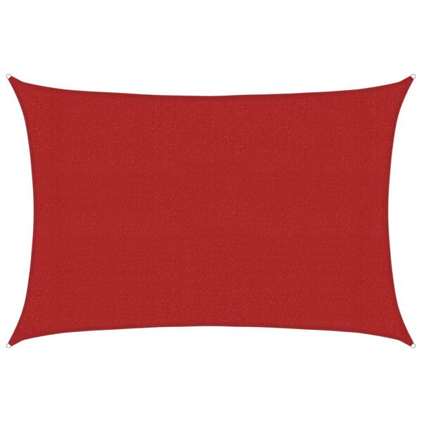 vidaXL Sunshade Sail 160 g/m&sup2; Red 3x5 m HDPE