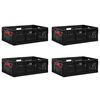 vidaXL Folding Boxes 4 pcs 60x40x22 cm Black 46 L