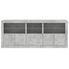 vidaXL Sideboard with LED Lights Concrete Grey 162x37x67 cm