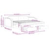 vidaXL Daybed with Trundle and Drawers Light Grey 90x190 cm Fabric