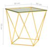 vidaXL Coffee Table Gold and Transparent 50x50x55 cm Stainless Steel