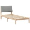 vidaXL Bed frame Brown and light grey 100 x 200 cm Solid pine wood