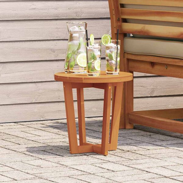 vidaXL Garden Side Table Round Ø40x40 cm Solid Wood Acacia