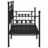 vidaXL Daybed Frame with Headboard Black 75 x 190 cm Steel