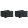 vidaXL Wall-Mounted Bedside Cabinet 2 pcs Black 33 x 34.5 x 20 cm