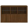 vidaXL Sideboard with LED Lights Brown Oak 162x37x100 cm