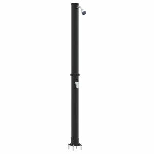 vidaXL Outdoor Solar Shower Black 217 cm PVC and aluminium