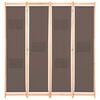 vidaXL 4-Panel Room Divider Brown 160x170x4 cm Fabric