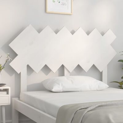 vidaXL Bed Headboard White 122.5x3x80.5 cm Solid Wood Pine