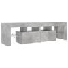 vidaXL TV Cabinet with LED Lights Concrete Grey 140x36.5x40 cm