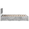 vidaXL Bed Frame Concrete Grey 135 x 190 cm Engineered Wood