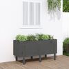 vidaXL Garden Raised Bed Grey 121x50x57 cm Solid Wood Pine